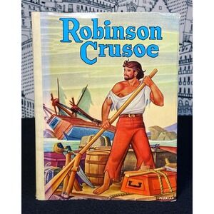 Robinson Crusoe by Daniel Defoe - Vintage Undated, Whitman Publishing Co. W/ DJ